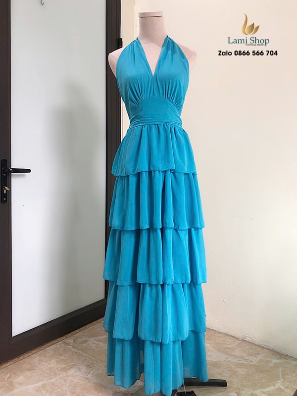 ảnh thực tế mẫu đầm maxi dài đi biển 2902