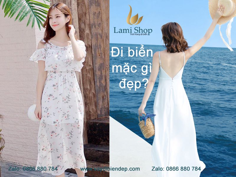 đi biển mặc váy maxi gì đẹp